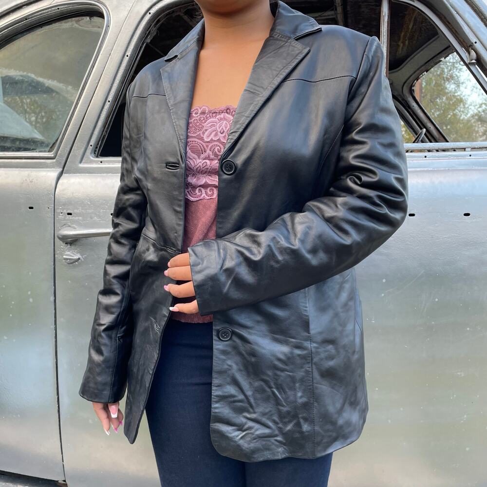 🔥VTG Giorgio Fiorlini New Zealand Lambskin 100% Genuine Leather Women Jacket M